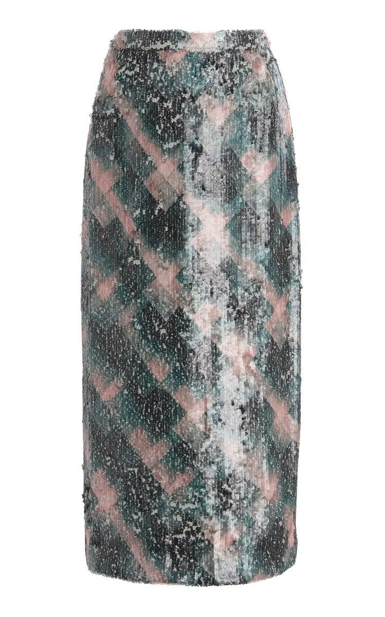 Sokna Sequinned Midi Skirt