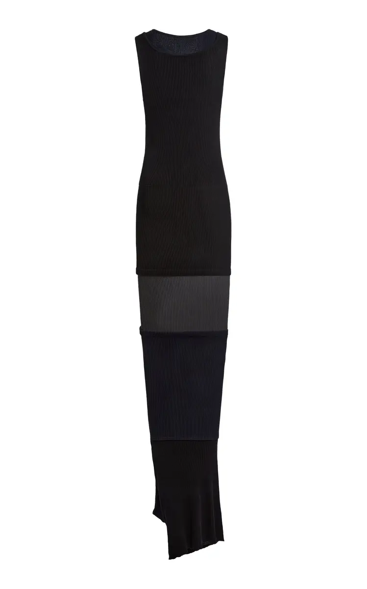 Balenciaga Upside Down Ribbed Cotton Maxi Dress | Thumbnail 5 Balenciaga Upside Down Ribbed Cotton Maxi Dress | Thumbnail 5