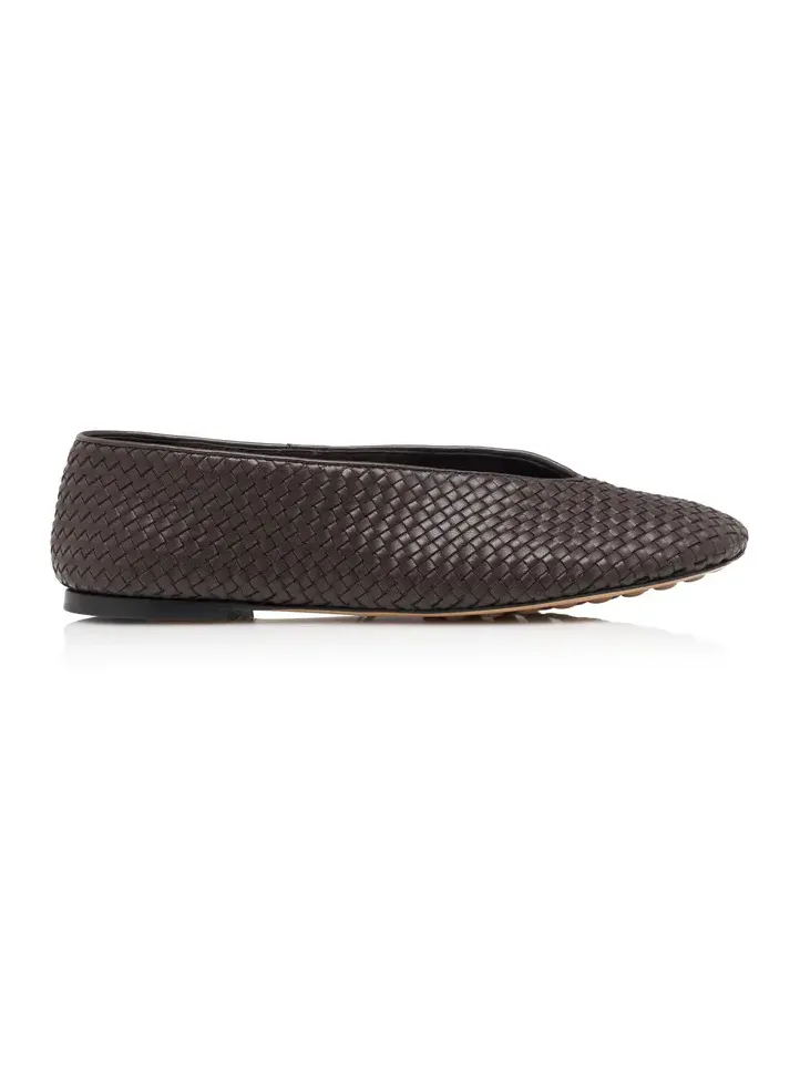 Intecciato Leather Ballet Flats