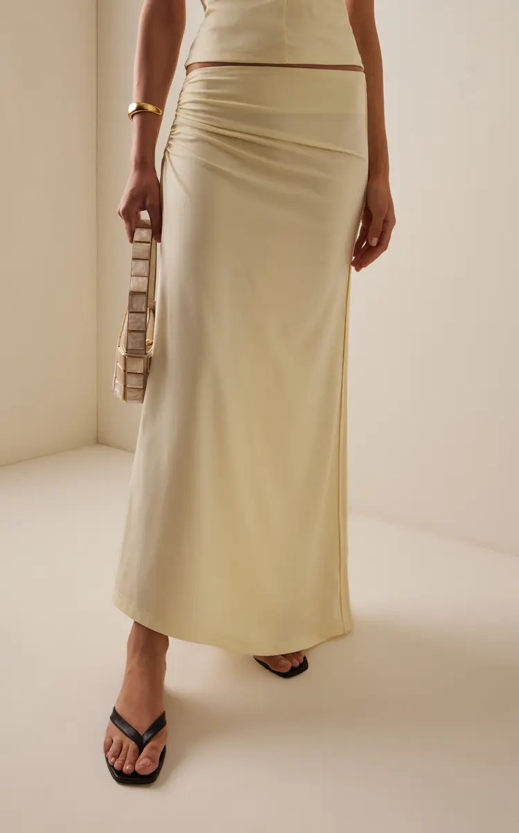Significant Other Exclusive Shelby Ruched Jersey Asymmetric Maxi Skirt | Thumbnail 3 Significant Other Exclusive Shelby Ruched Jersey Asymmetric Maxi Skirt | Thumbnail 3