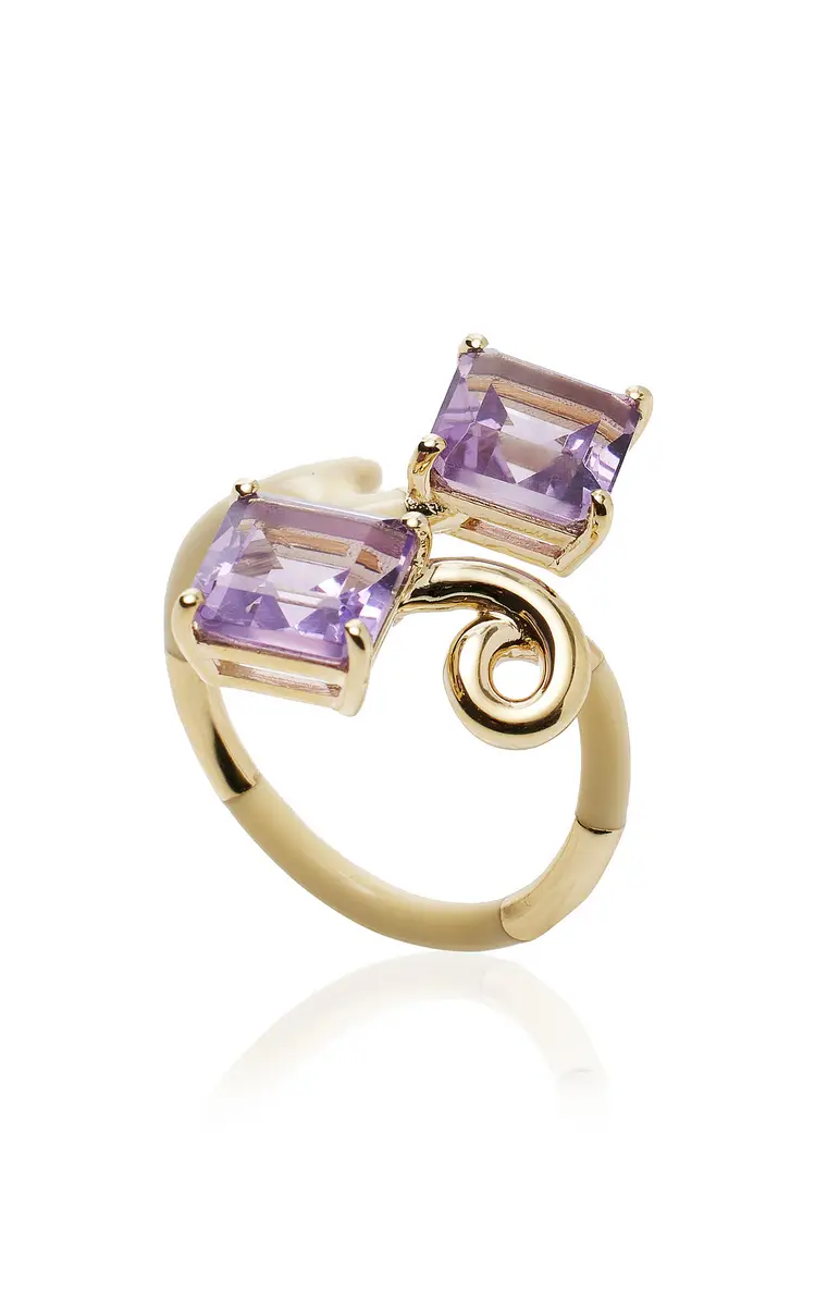 Bea Bongiasca 9K Gold; Amethyst; And Enamel Ring | Thumbnail 3