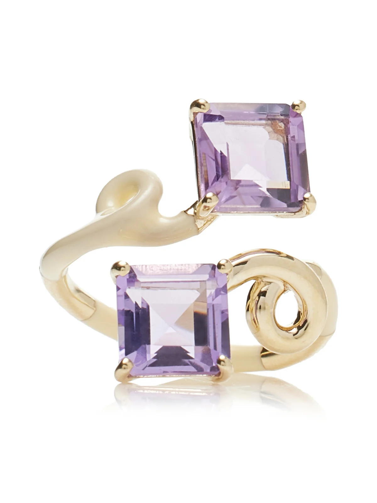 Bea Bongiasca 9K Gold; Amethyst; And Enamel Ring