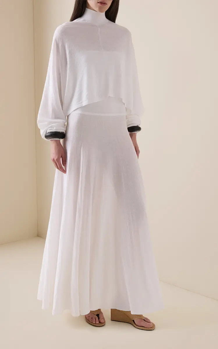 ALAÏA Strapless Linen Maxi Dress | Thumbnail 2 ALAÏA Strapless Linen Maxi Dress | Thumbnail 2
