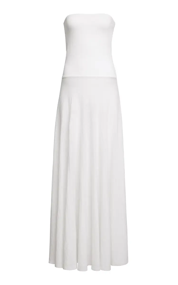 ALAÏA Strapless Linen Maxi Dress | Thumbnail 5 ALAÏA Strapless Linen Maxi Dress | Thumbnail 5