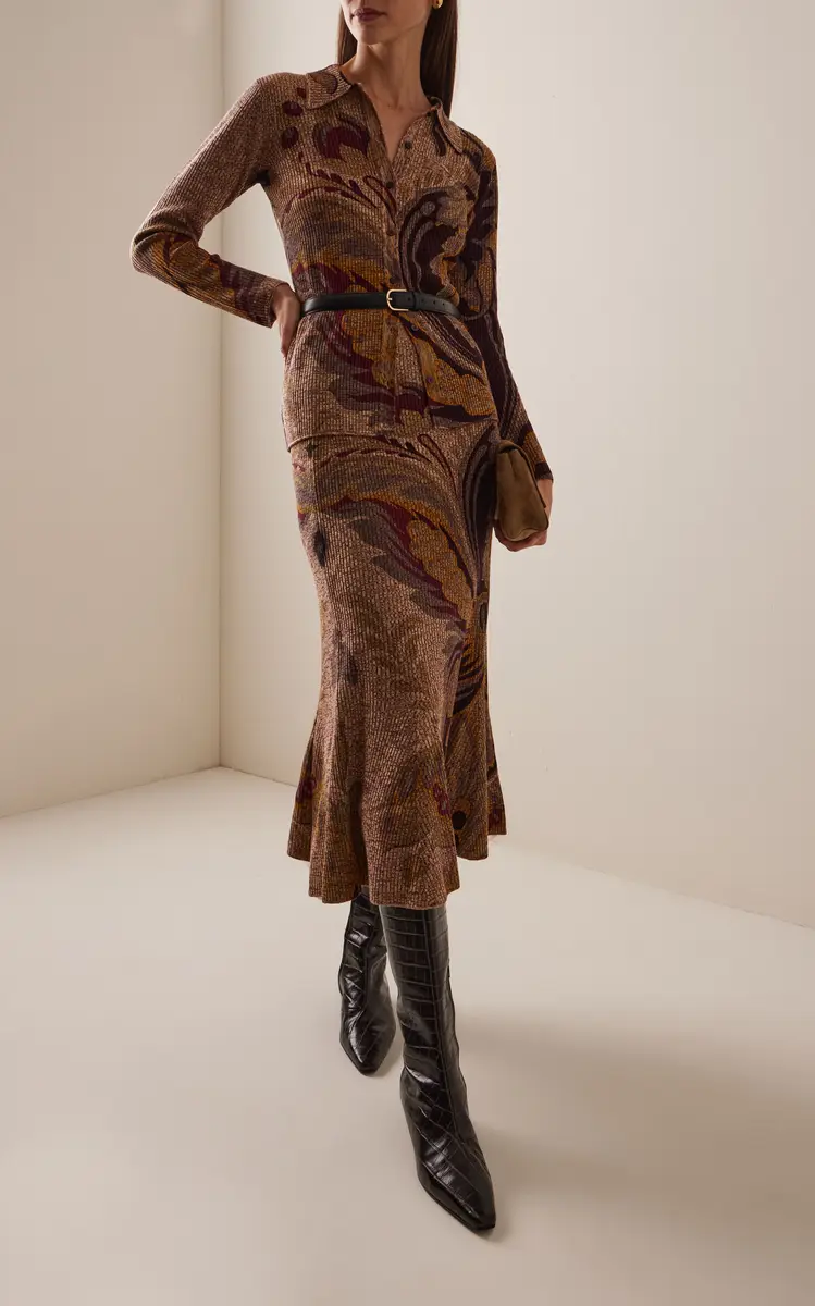 Etro Paisley-Jacquard Wool Cardigan | Thumbnail 4