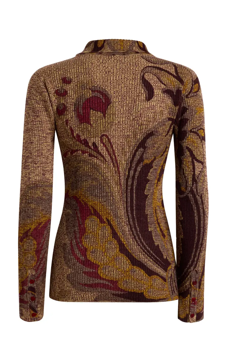 Etro Paisley-Jacquard Wool Cardigan | Thumbnail 6