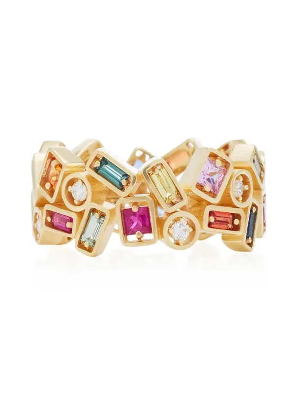 Suzanne Kalan Inlay Collection Rainbow Sapphire Ring