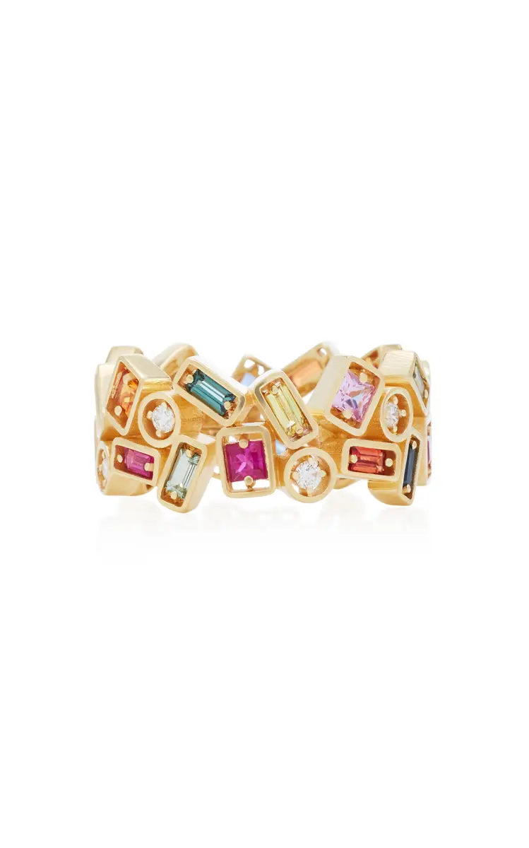 Suzanne Kalan Inlay Collection Rainbow Sapphire Ring