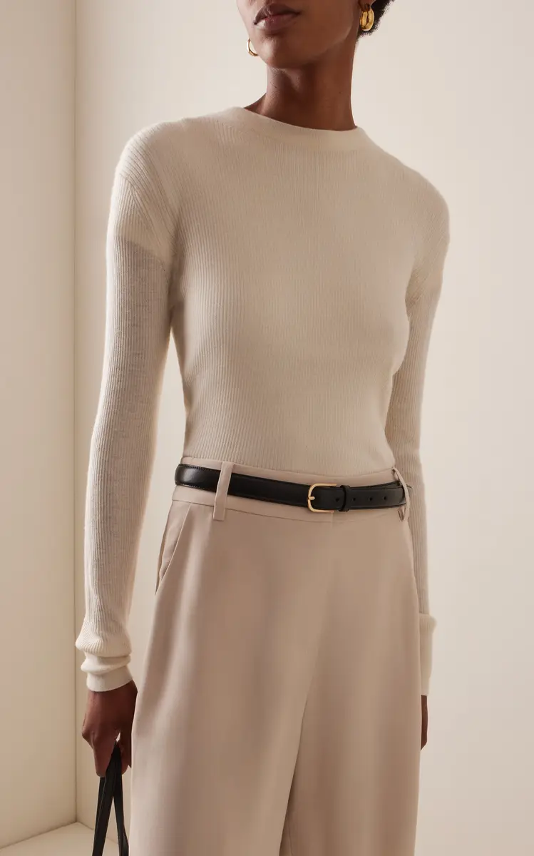 Éterne Clark Ribbed Cashmere T-Shirt | Thumbnail 3 Éterne Clark Ribbed Cashmere T-Shirt | Thumbnail 3