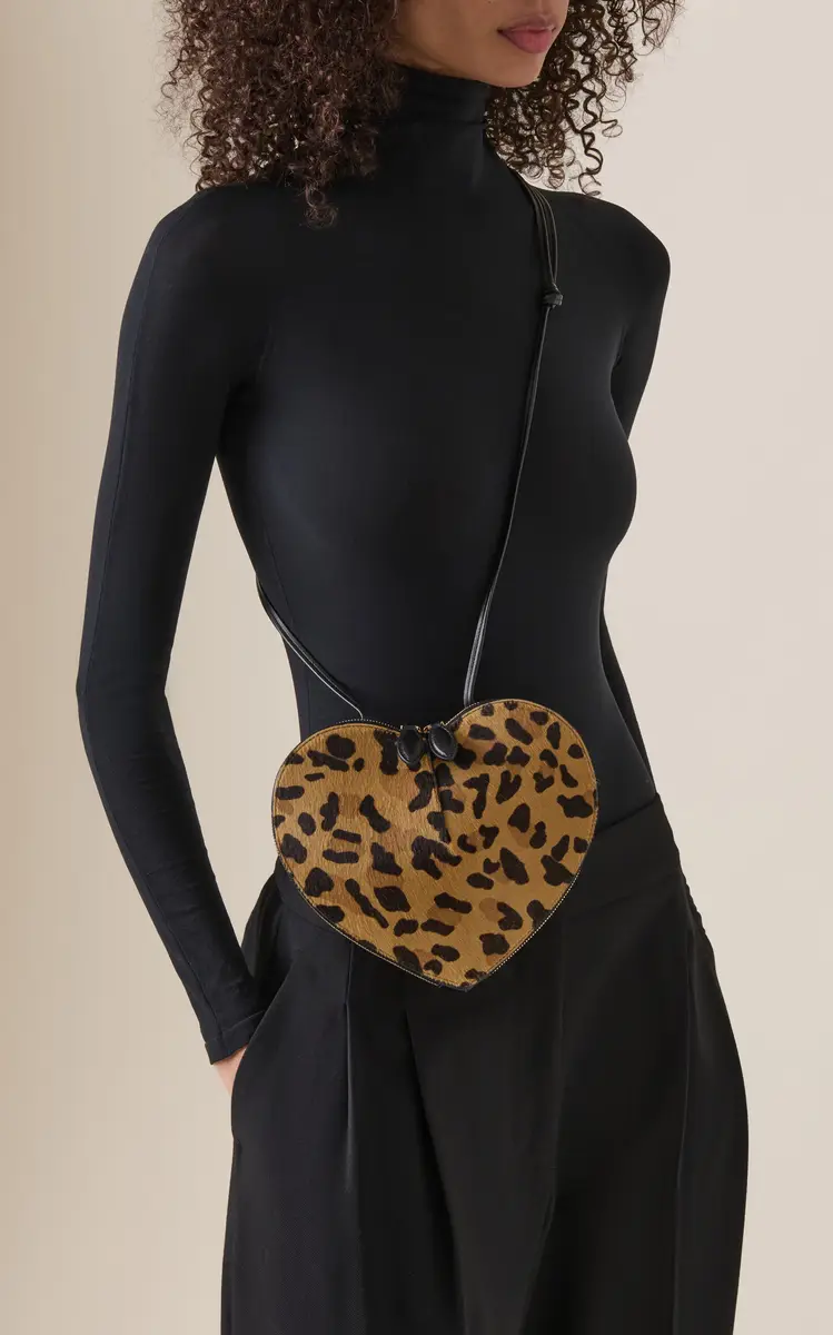 Alaïa Le Coeur Leopard-Print Pony Hair Bag | Thumbnail 4