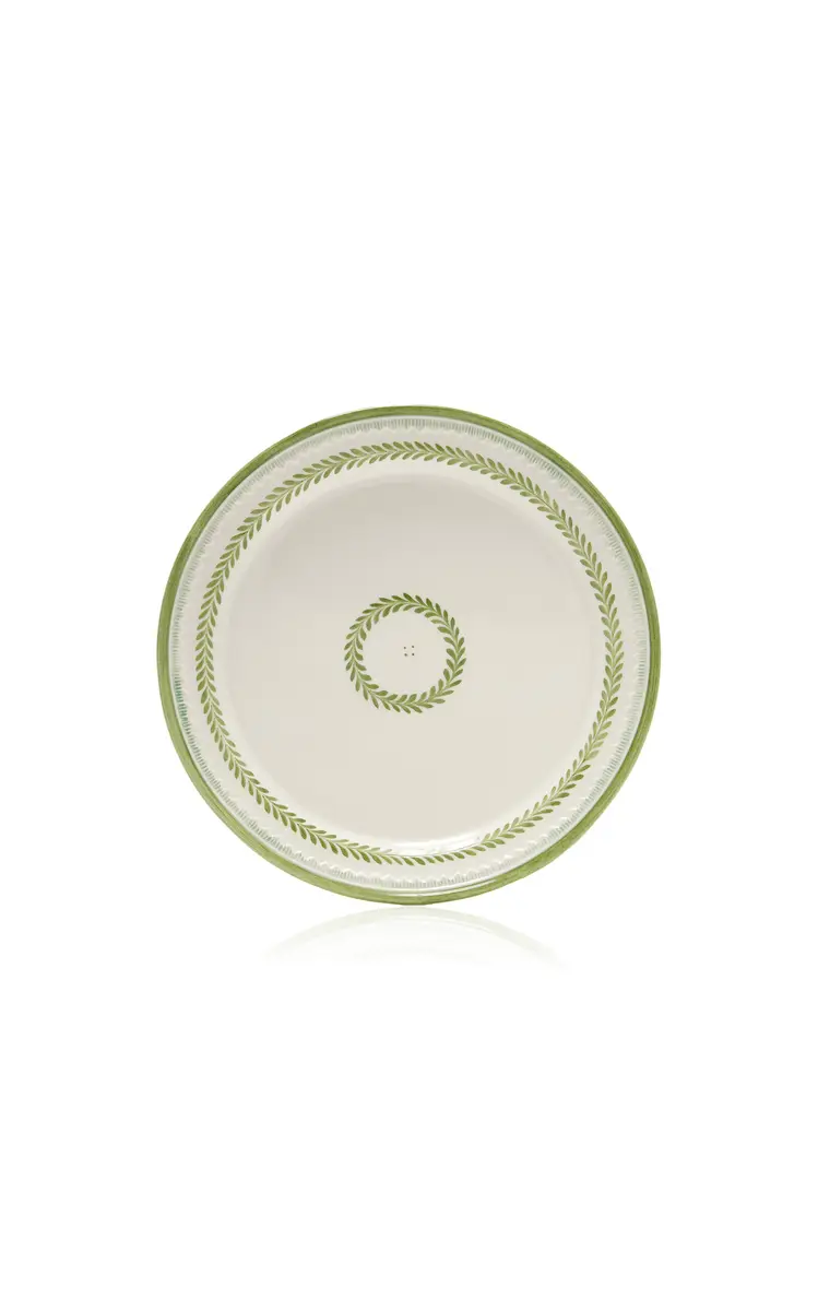 Moda Domus Set-of-Two Leaf-Painted Creamware Dessert Plates | Thumbnail 3 Moda Domus Set-of-Two Leaf-Painted Creamware Dessert Plates | Thumbnail 3