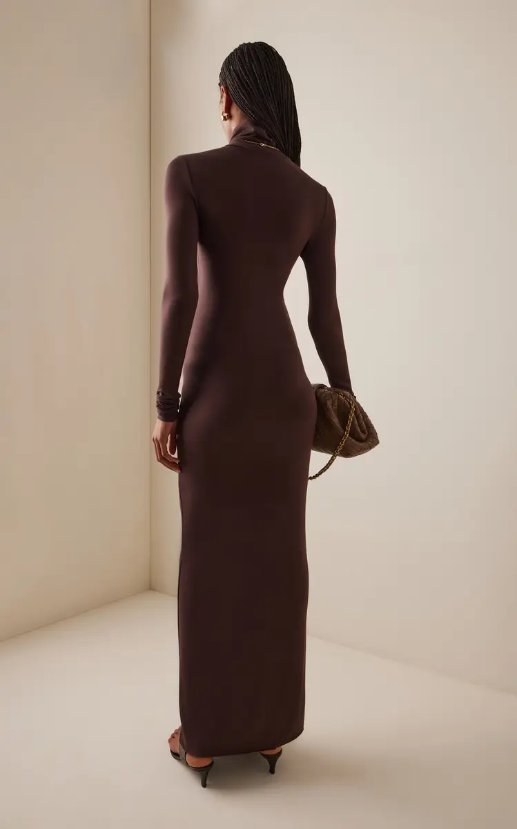 Éterne Jersey Turtleneck Maxi Dress | Thumbnail 4 Éterne Jersey Turtleneck Maxi Dress | Thumbnail 4