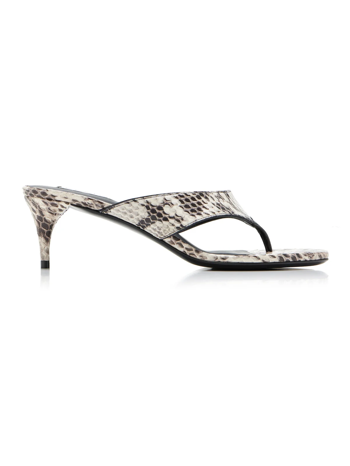 Infradito Snake-Effect Leather Thong Sandals Infradito Snake-Effect Leather Thong Sandals
