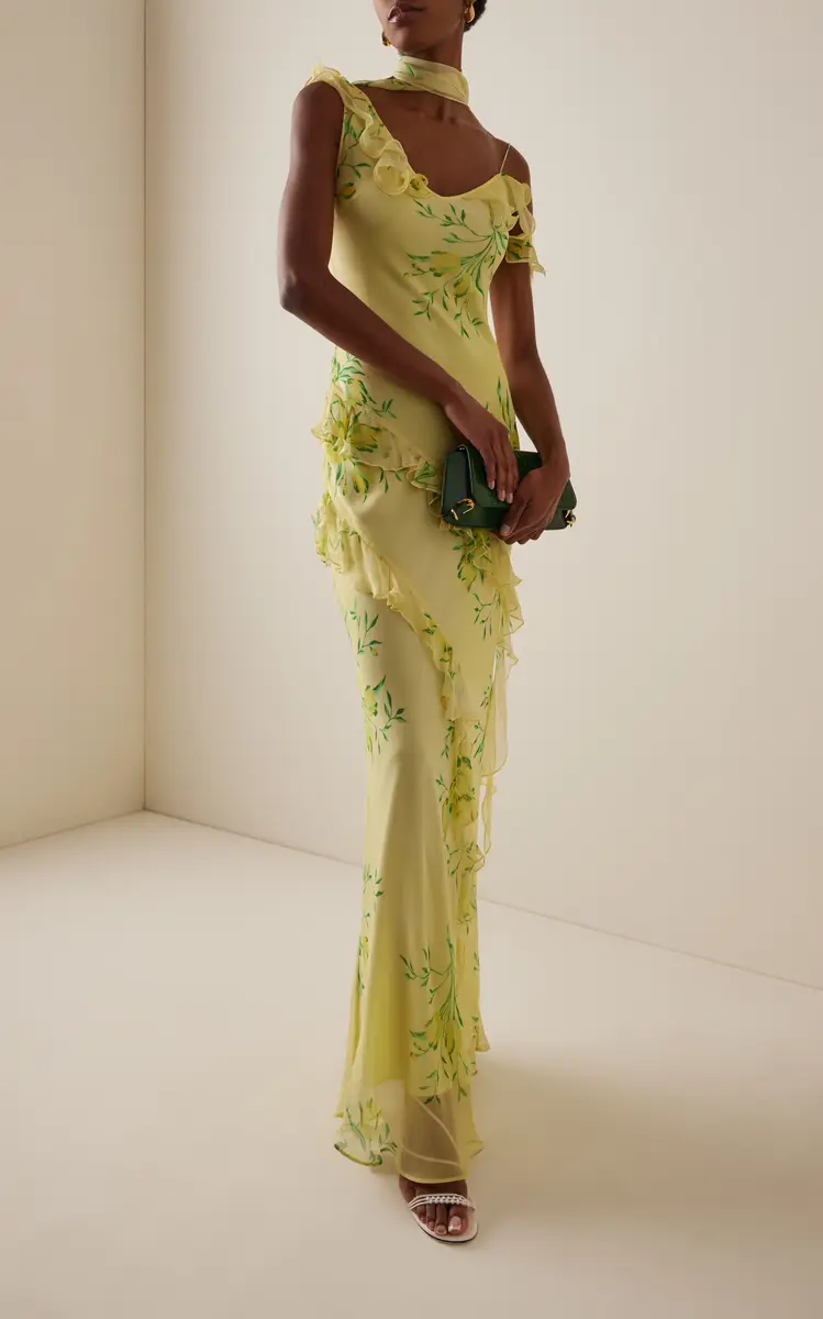 De La Vali Exclusive Hemera Ruffled Silk Maxi Dress | Thumbnail 2 De La Vali Exclusive Hemera Ruffled Silk Maxi Dress | Thumbnail 2