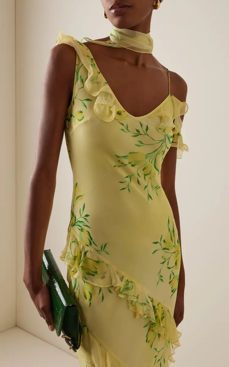 De La Vali Exclusive Hemera Ruffled Silk Maxi Dress | Thumbnail 3 De La Vali Exclusive Hemera Ruffled Silk Maxi Dress | Thumbnail 3