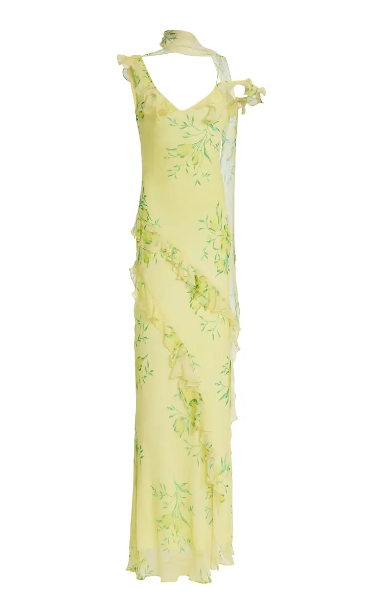 De La Vali Exclusive Hemera Ruffled Silk Maxi Dress | Thumbnail 6 De La Vali Exclusive Hemera Ruffled Silk Maxi Dress | Thumbnail 6