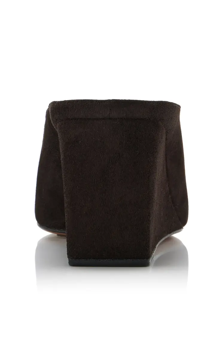 Alaïa Cube Suede Wedge Mules | Thumbnail 4 Alaïa Cube Suede Wedge Mules | Thumbnail 4