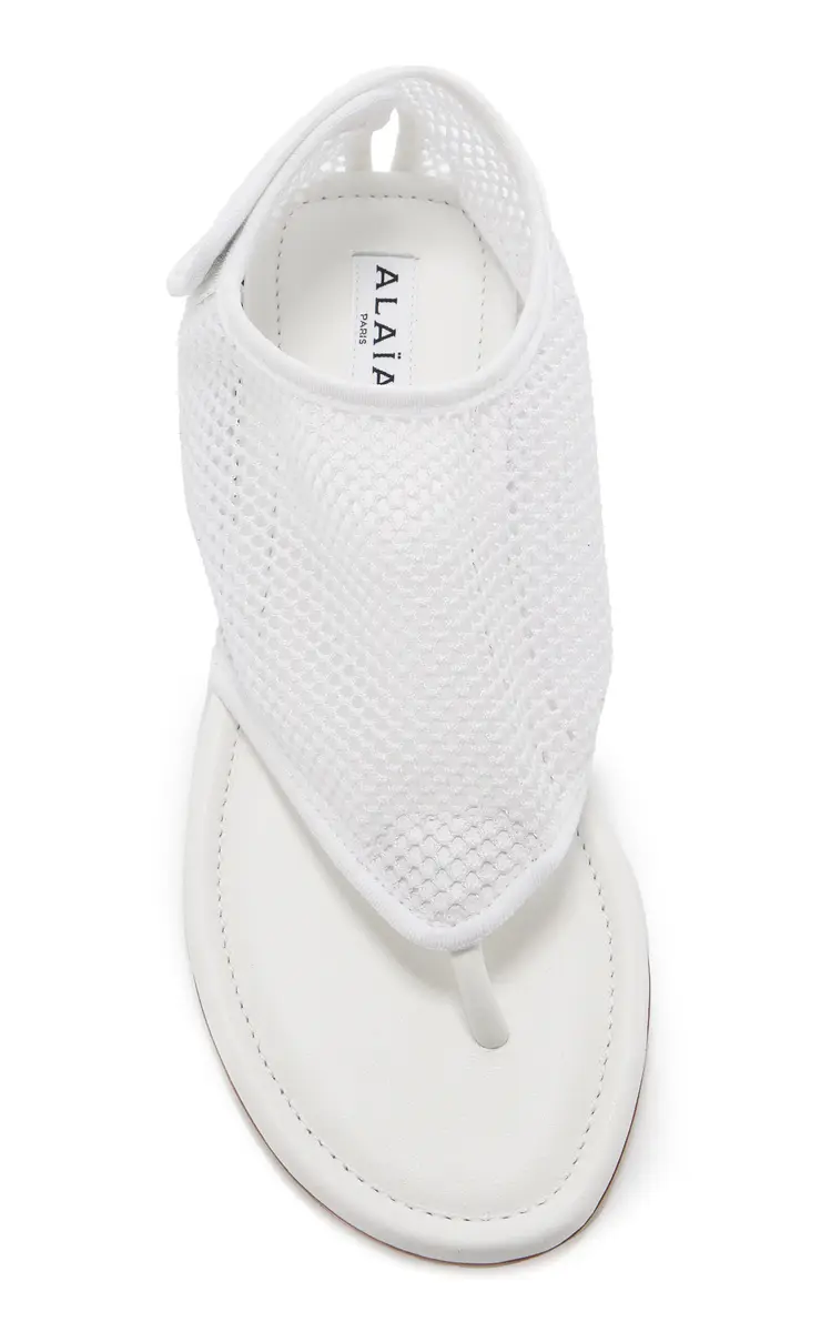 Alaïa Fishnet Thong Sandals | Thumbnail 2