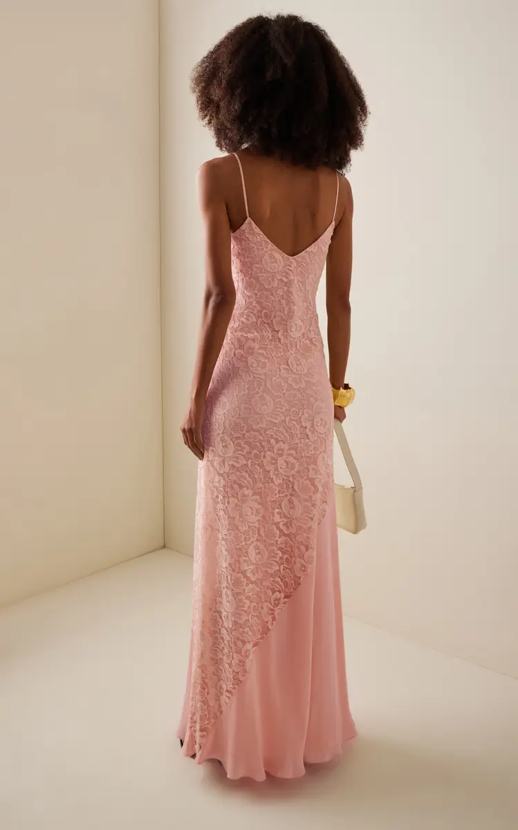Rodarte Georgette-Detailed Lace Slip Gown | Thumbnail 4