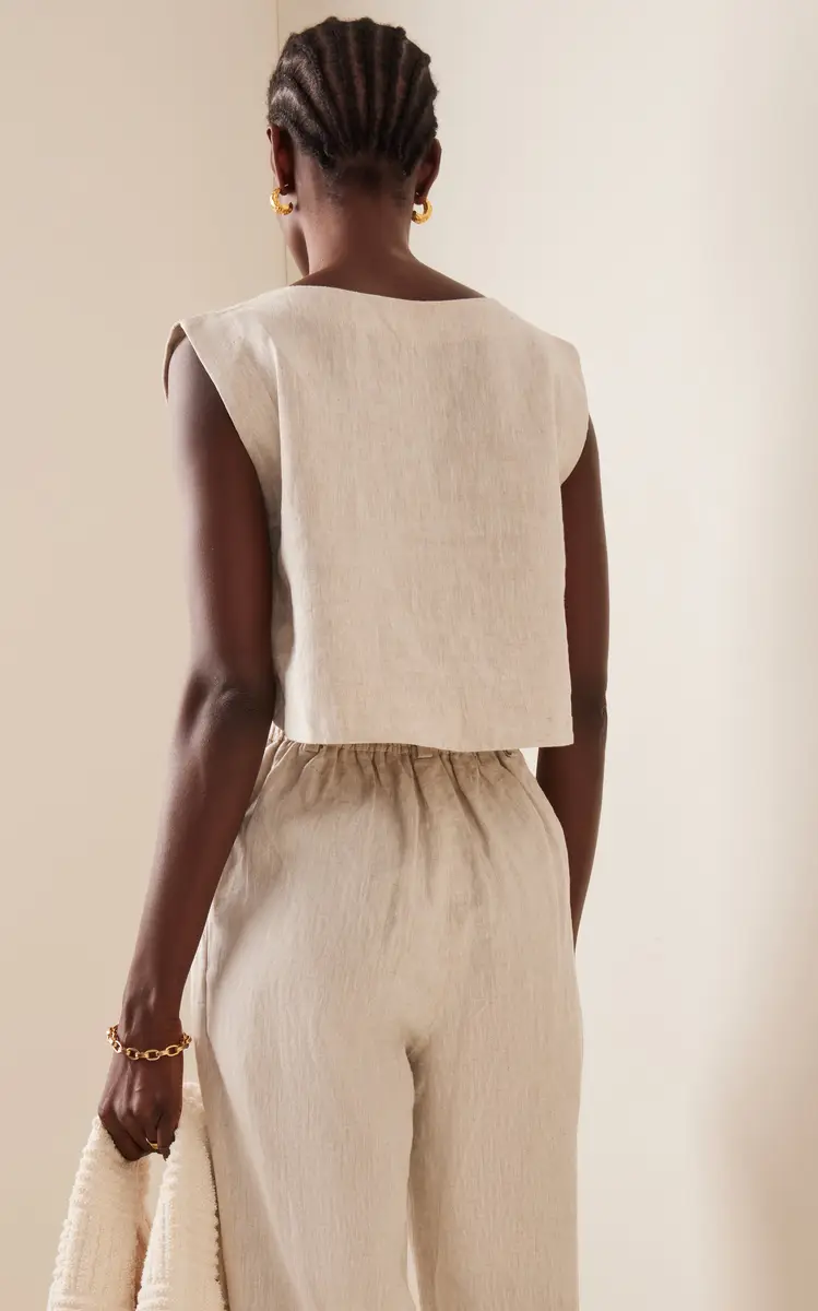 Posse Exclusive Martina Linen Crop Top | Thumbnail 5 Posse Exclusive Martina Linen Crop Top | Thumbnail 5