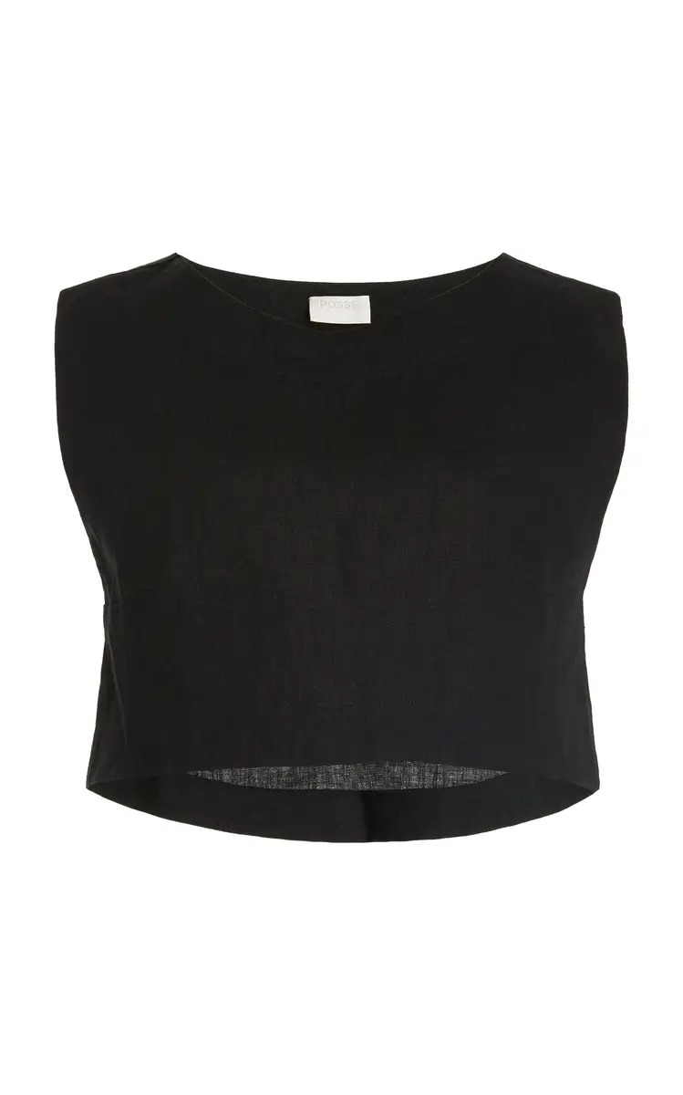 Posse Exclusive Martina Linen Crop Top | Thumbnail 8 Posse Exclusive Martina Linen Crop Top | Thumbnail 8