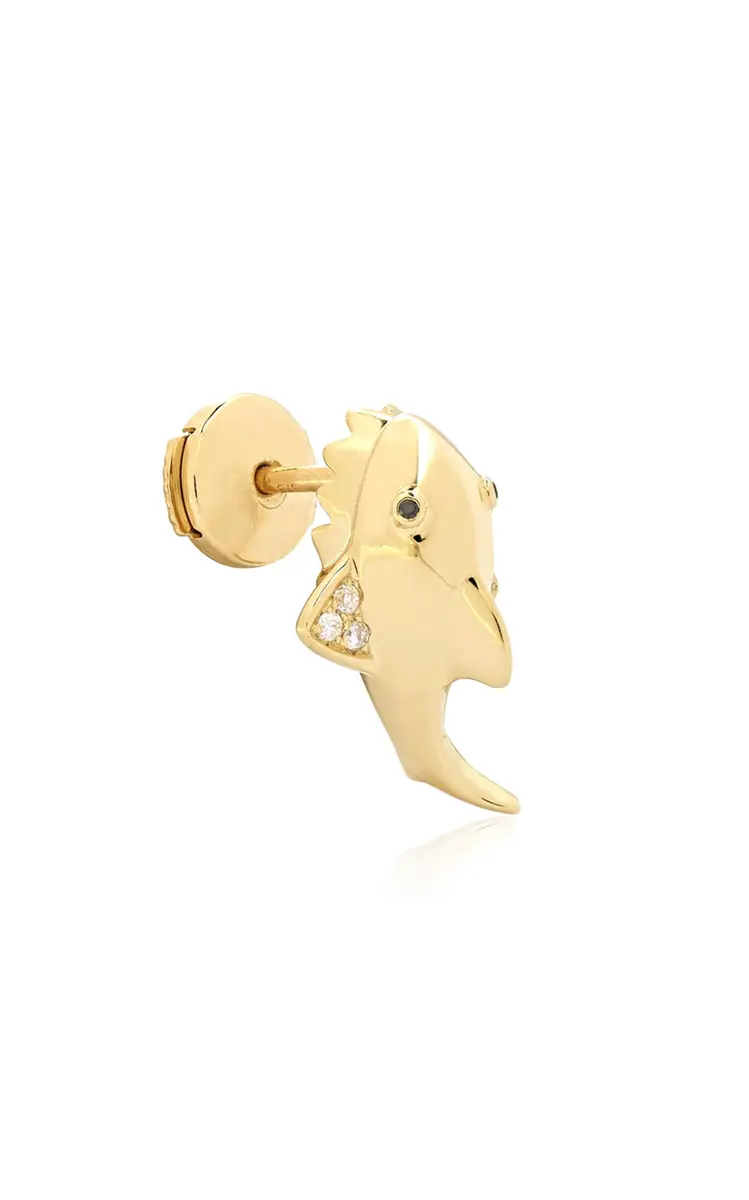 Yvonne Léon 9K Gold Diamond Single Earring | Thumbnail 6 Yvonne Léon 9K Gold Diamond Single Earring | Thumbnail 6