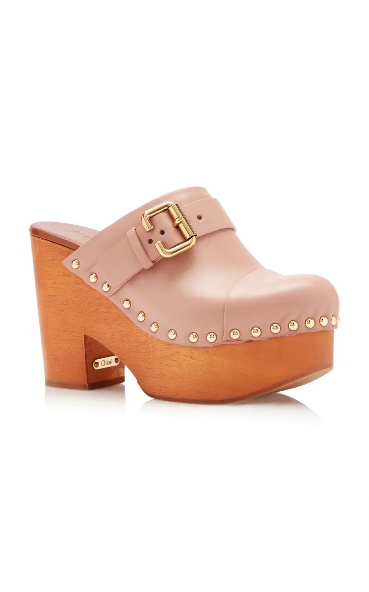Chloé Jeannette Leather Platform Clogs | Thumbnail 3 Chloé Jeannette Leather Platform Clogs | Thumbnail 3