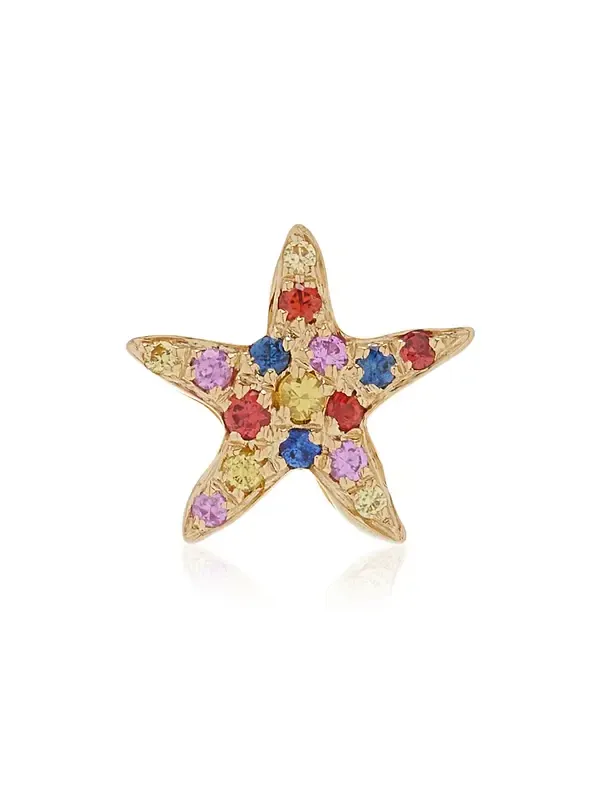 Yvonne Léon 18K Gold Sapphire Single Earring