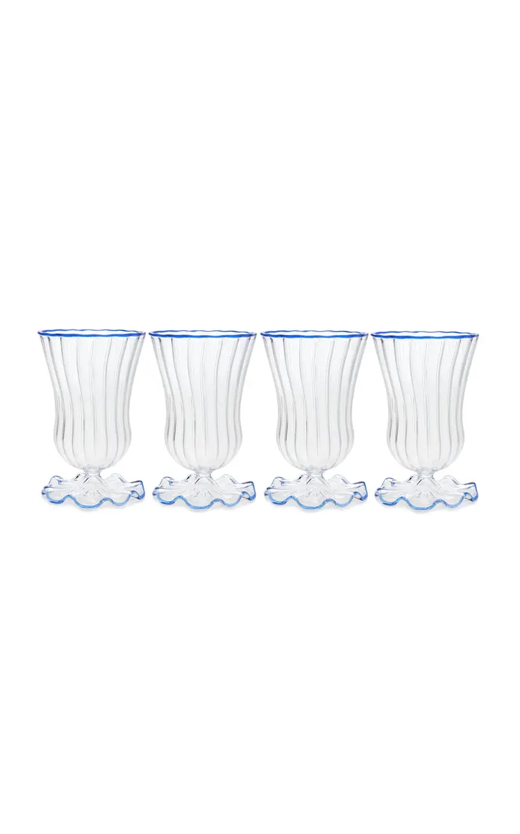 Moda Domus Set-Of-Four Water Glasses - Green