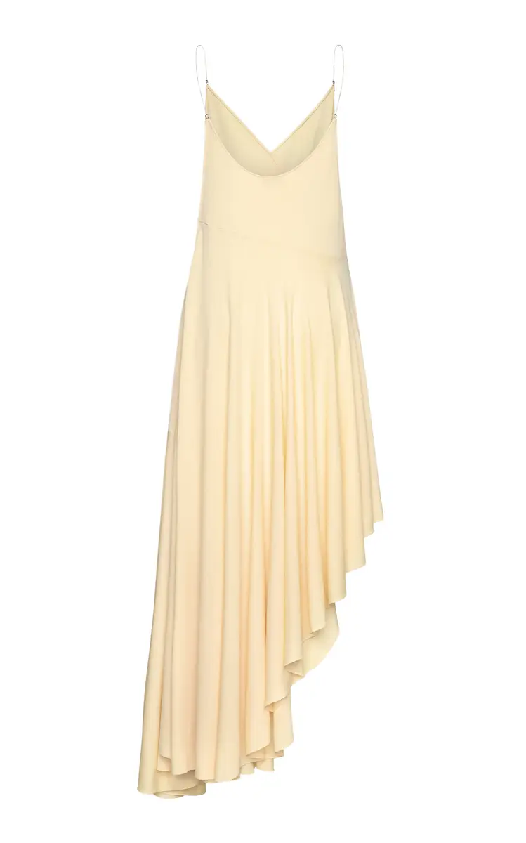 ALAÏA Asymmetric Cotton Midi Slip Dress | Thumbnail 5 ALAÏA Asymmetric Cotton Midi Slip Dress | Thumbnail 5