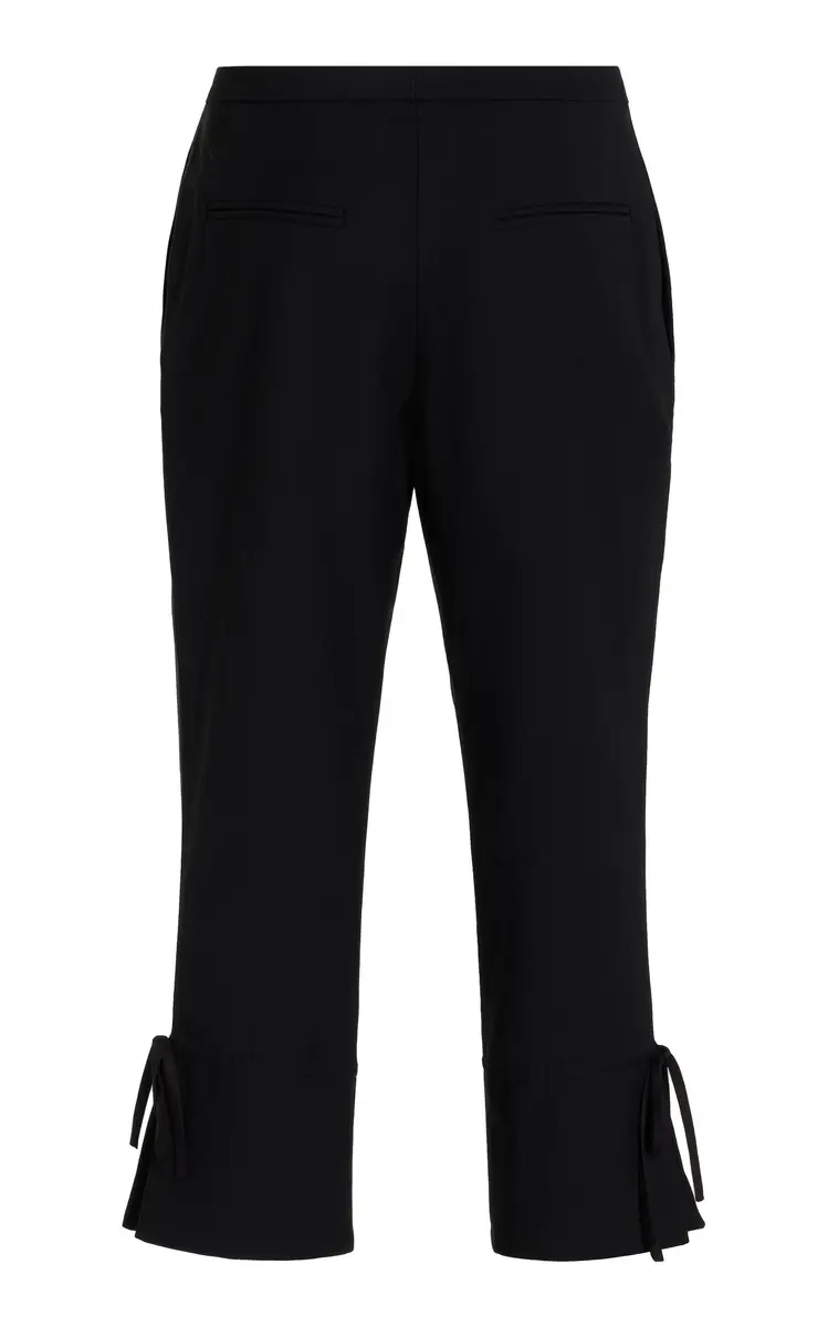 COLLEEN ALLEN Tie-Detailed Stretch-Crepe Capri Pants - Black | Thumbnail 5 COLLEEN ALLEN Tie-Detailed Stretch-Crepe Capri Pants - Black | Thumbnail 5
