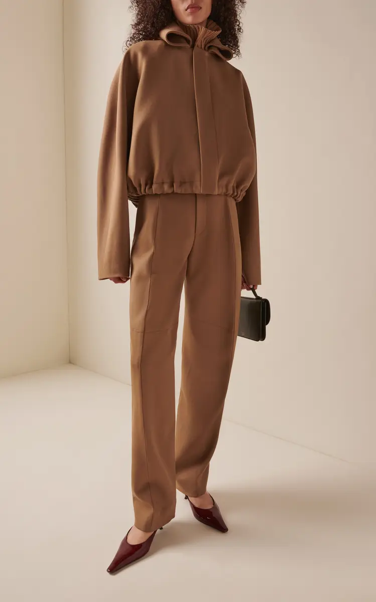 Victoria Beckham Virgin-Wool Barrel-Leg Pants | Thumbnail 3