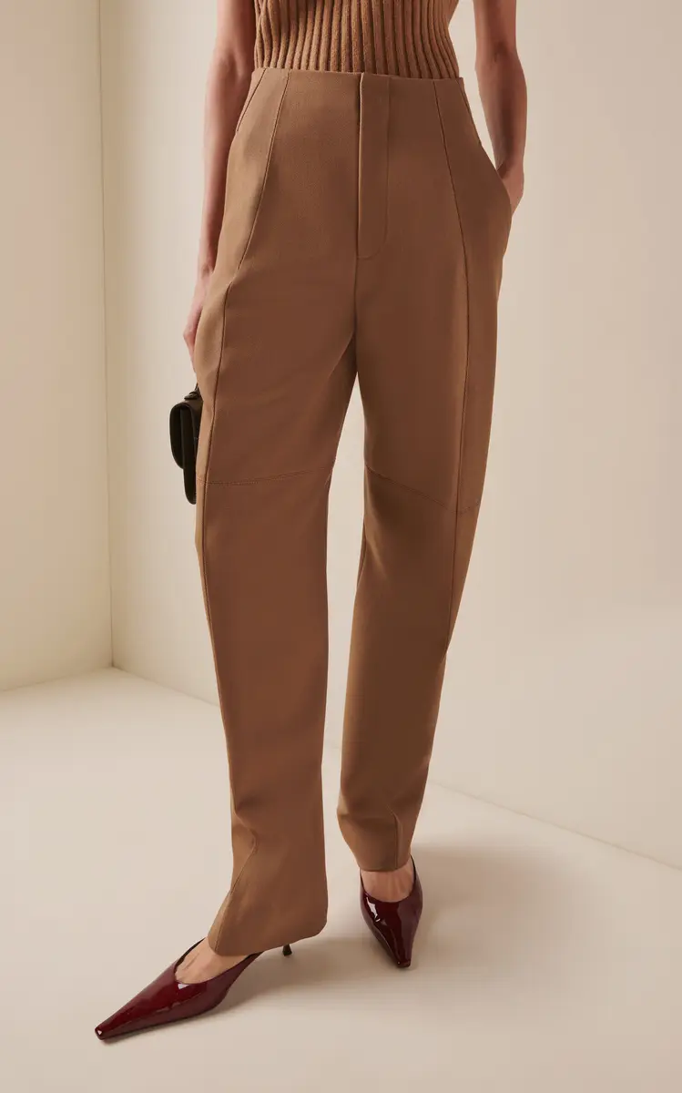 Victoria Beckham Virgin-Wool Barrel-Leg Pants | Thumbnail 4