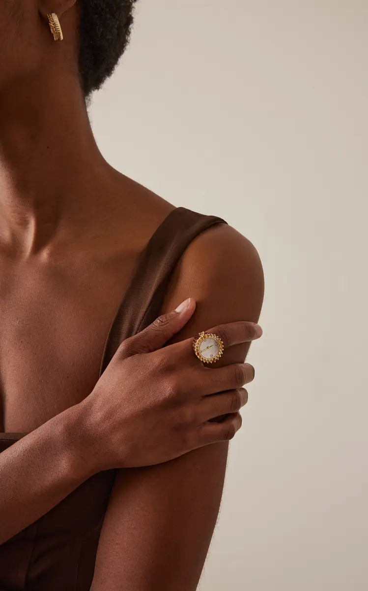 Yvonne Léon Exclusive Riviera 9K Yellow Gold Ombre Citrine Clock Ring | Thumbnail 3