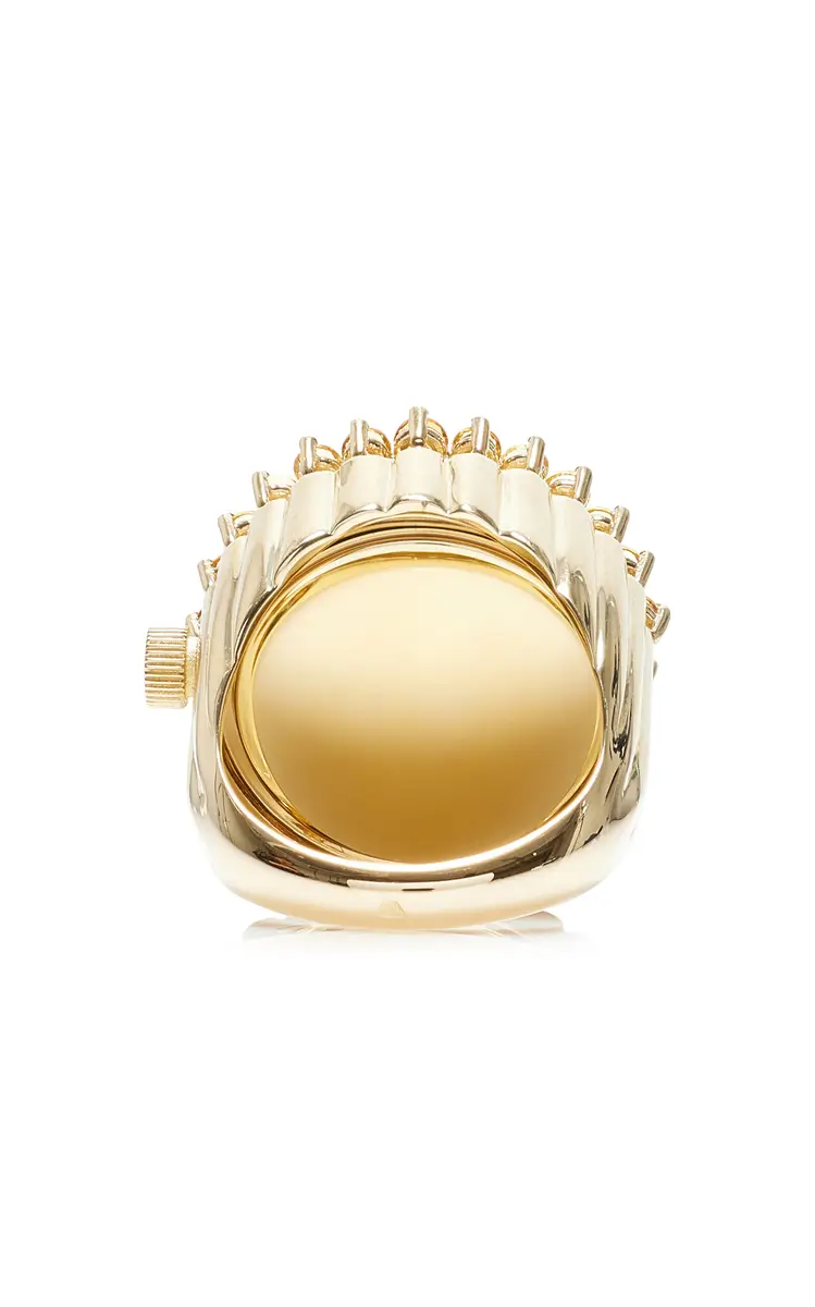 Yvonne Léon Exclusive Riviera 9K Yellow Gold Ombre Citrine Clock Ring | Thumbnail 5