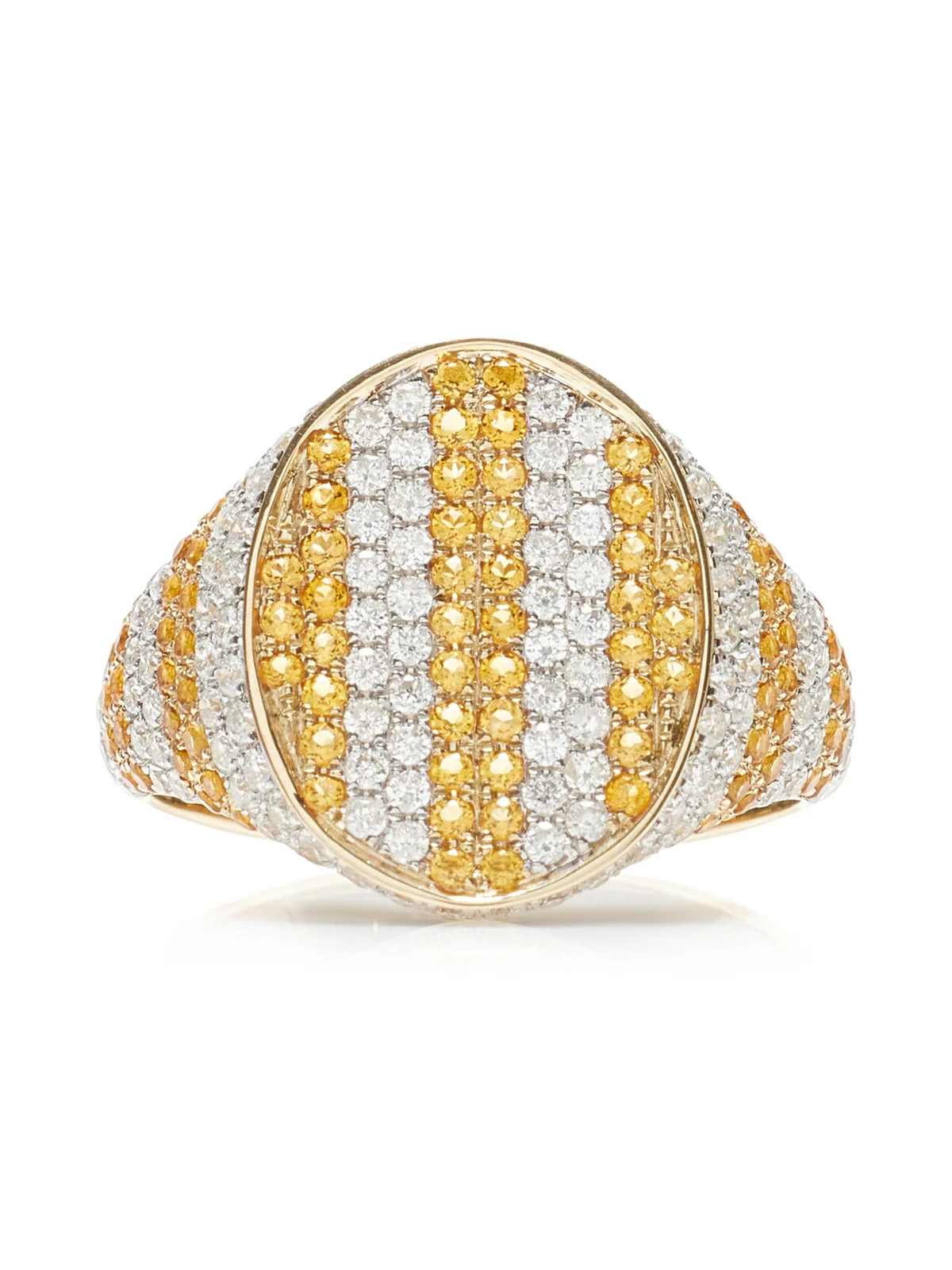 Yvonne Léon Exclusive Riviera 9K Yellow Gold Citrine; Diamond Signet Ring