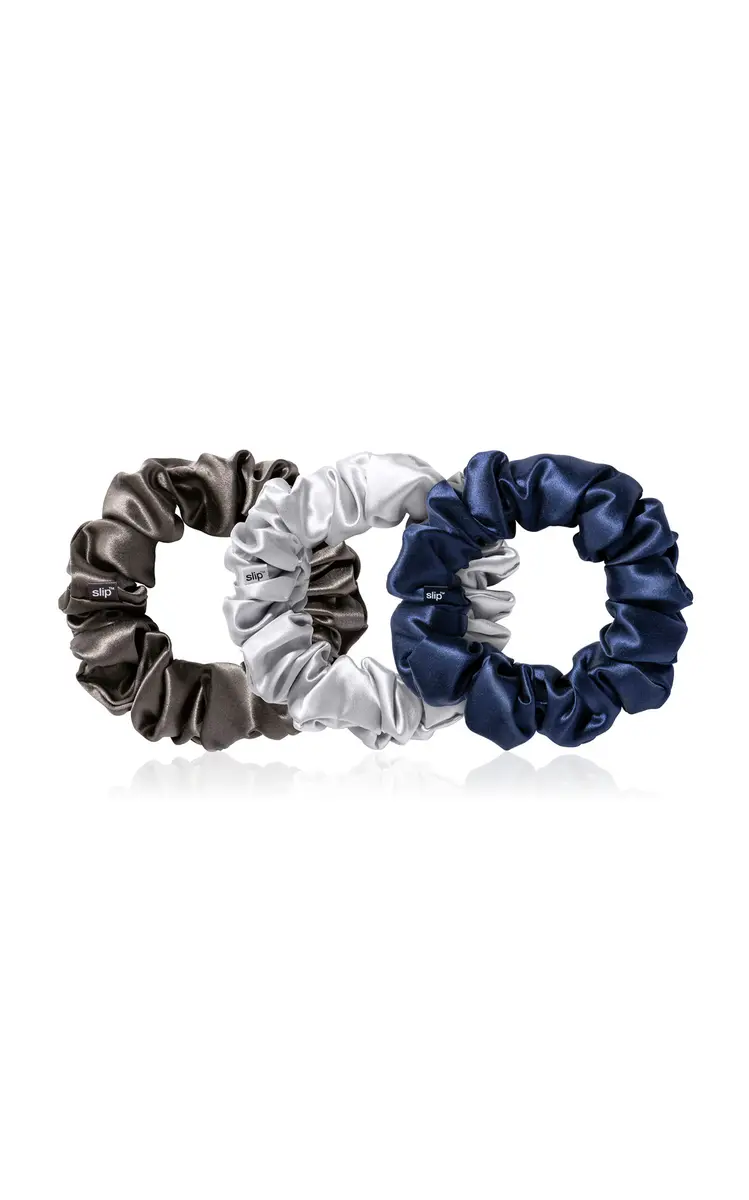 Slip Set-of-Three Large Silk Scrunchies | Thumbnail 2