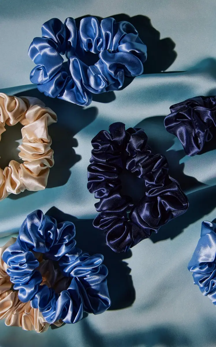 Slip Set-of-Three Large Silk Scrunchies | Thumbnail 3