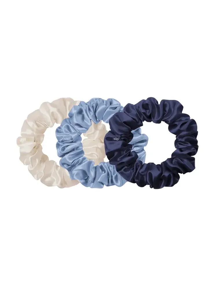 Set-of-Three Large Silk Scrunchies
