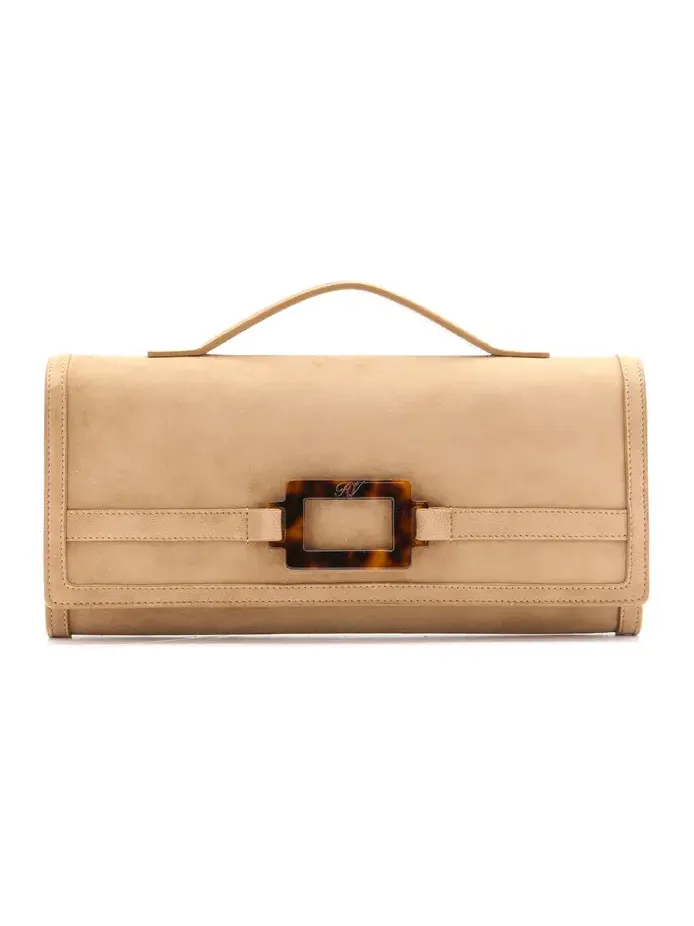 Belle Vivier Suede Clutch