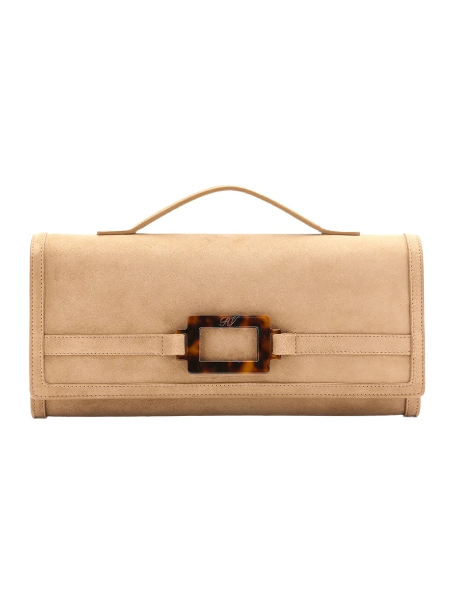 Belle Vivier Suede Clutch