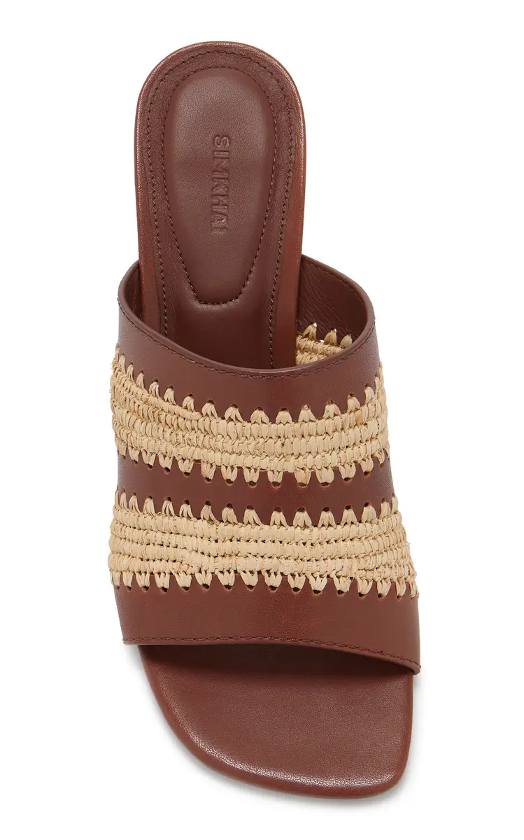 SIMKHAI Shadow Raffia Sandals | Thumbnail 3 SIMKHAI Shadow Raffia Sandals | Thumbnail 3