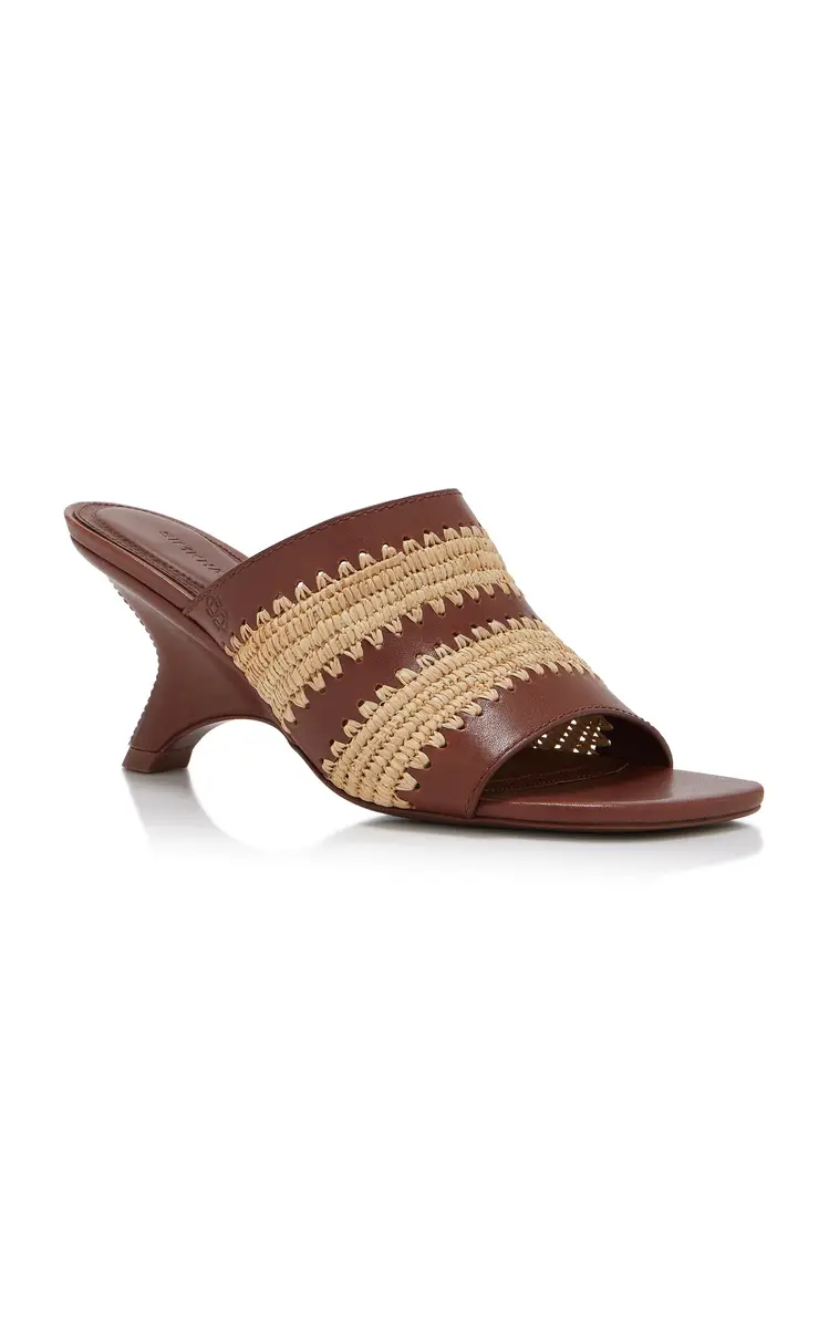 SIMKHAI Shadow Raffia Sandals | Thumbnail 4 SIMKHAI Shadow Raffia Sandals | Thumbnail 4
