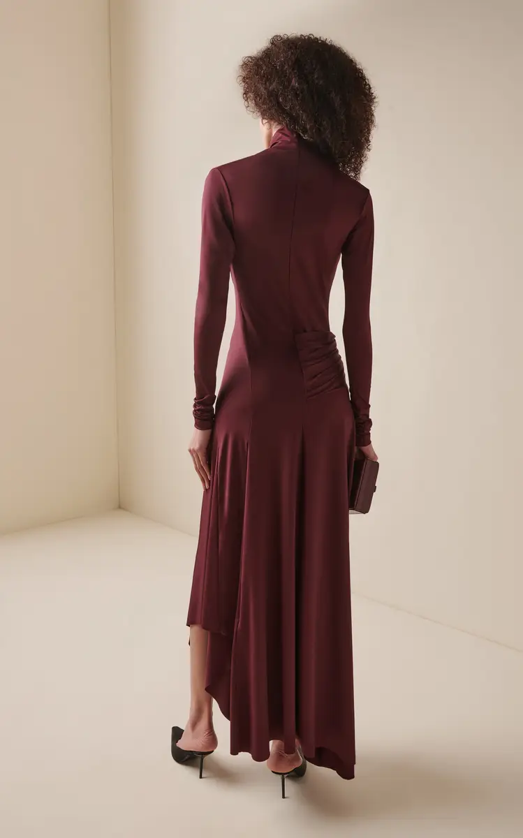 Victoria Beckham Twist-Detailed Jersey Maxi Dress | Thumbnail 4 Victoria Beckham Twist-Detailed Jersey Maxi Dress | Thumbnail 4