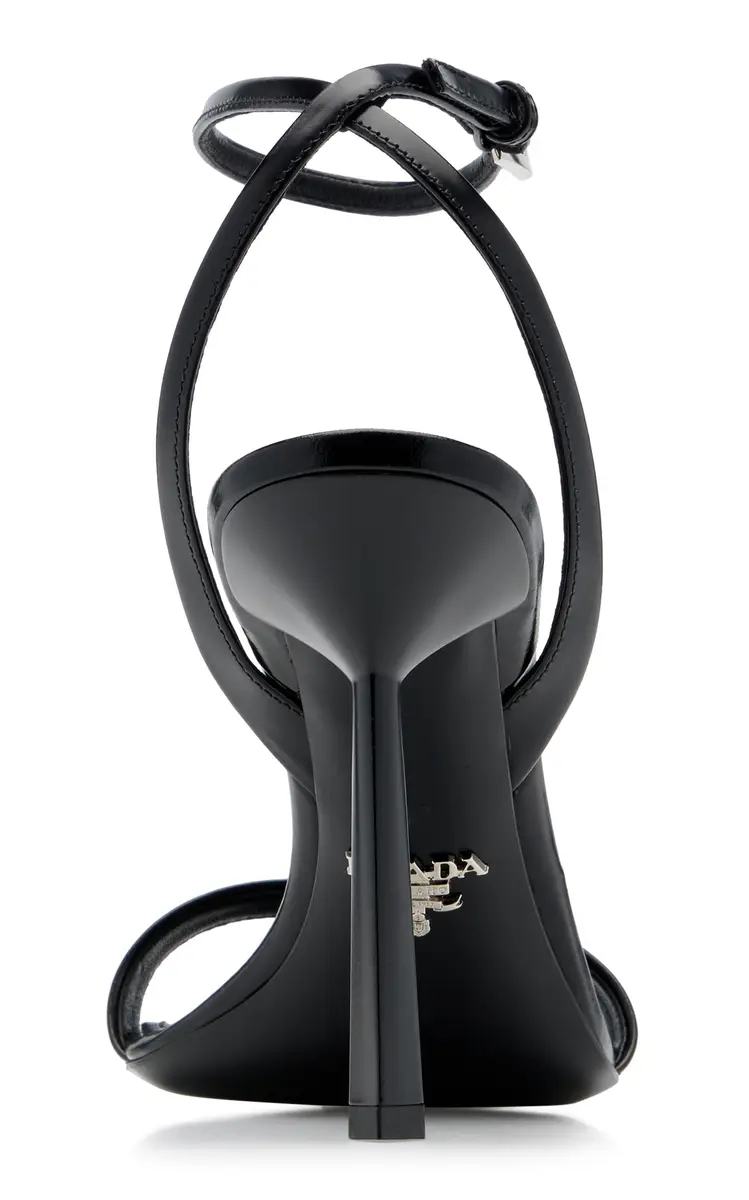 Prada Logo-Detailed Leather Sandals | Thumbnail 5