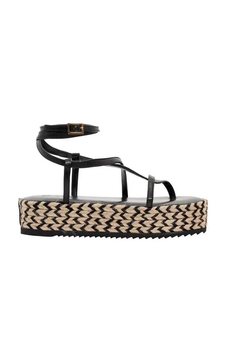 Johanna Ortiz Barbor Leather Platform Sandals