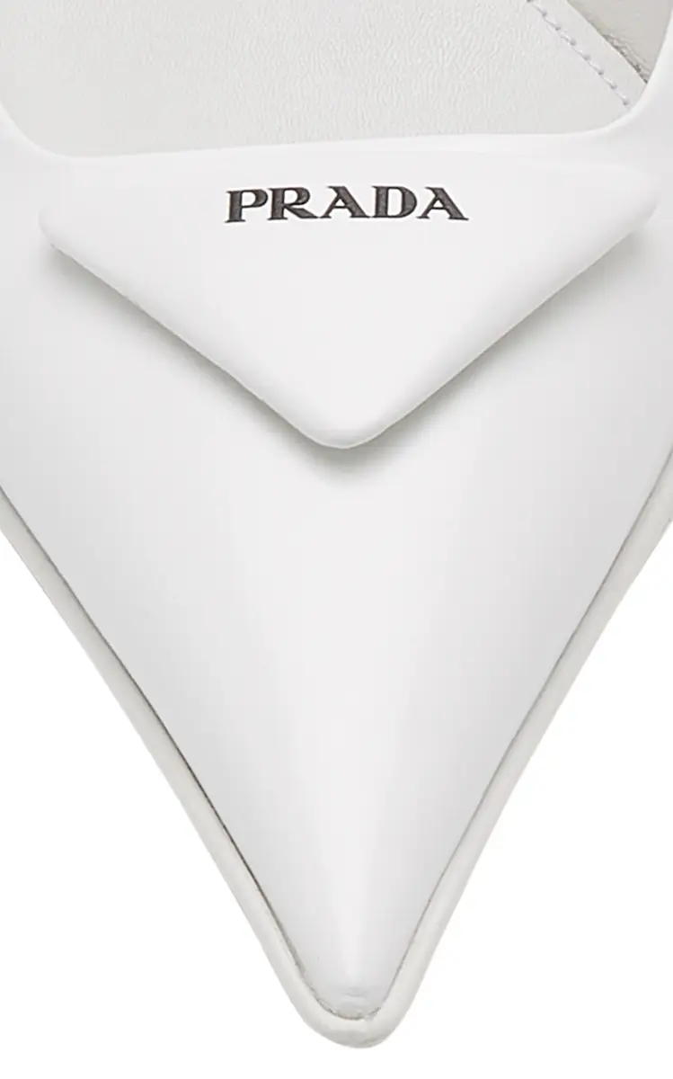 Prada Logo-Detailed Leather Slingback Pumps | Thumbnail 11 Prada Logo-Detailed Leather Slingback Pumps | Thumbnail 11