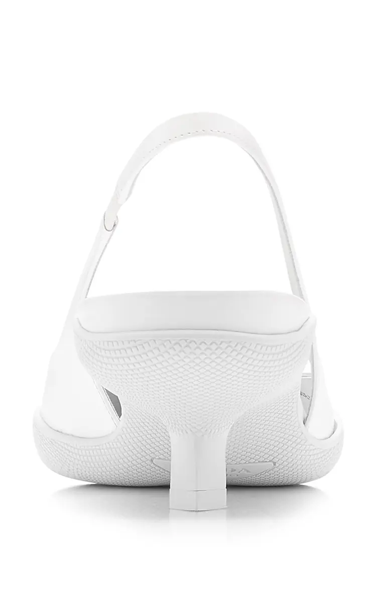 Prada Logo-Detailed Leather Slingback Pumps | Thumbnail 9 Prada Logo-Detailed Leather Slingback Pumps | Thumbnail 9