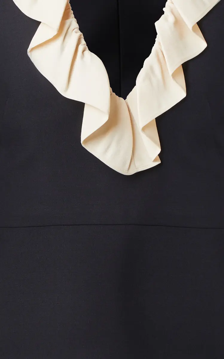 Valentino Garavani Ruffled-Trim Flax Mini Dress | Thumbnail 5