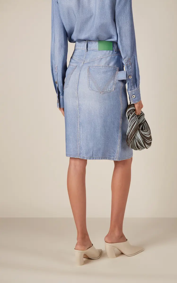 Bottega Veneta Denim-Printed Midi Skirt | Thumbnail 4 Bottega Veneta Denim-Printed Midi Skirt | Thumbnail 4